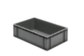 Lakape Euronorm-Stapelbehälter Favorit Wände + Boden geschlossen, grau, Inhalt 33 l