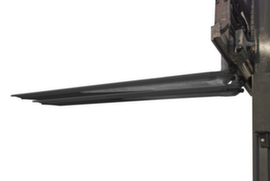 Bauer Gabelverlängerung mit offener Unterseite, RAL7021 Schwarzgrau, für Zinkenquerschnitt Höhe x Breite 40 x 100 mm
