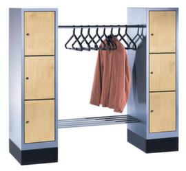 C+P Schließfach-Garderobe Evolo mit Holzdekor-Türen, Breite 1750 mm