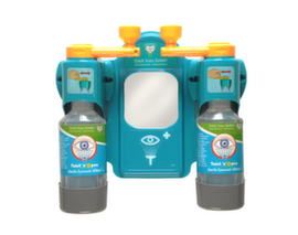 Augenspülstation Fox Eye, 2 x 500 ml Kochsalzlösung
