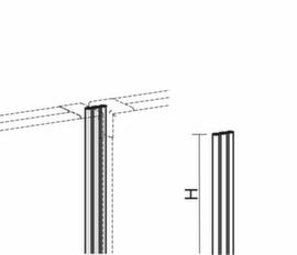 Gera Linearverbindung Pro für Trennwand, Höhe 1600 mm