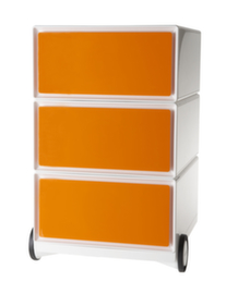 Paperflow Rollcontainer easyBox, 3 Schublade(n), weiß/orange