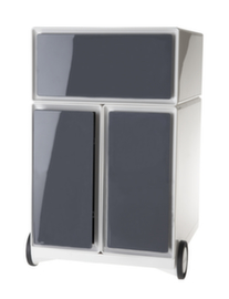 Paperflow Rollcontainer easyBox mit HR-Auszug, 1 Schublade(n), weiß/anthrazit
