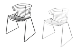 Quadrifoglio Outdoor Besucherstuhl COVE mit Draht-Sitzschale