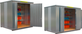 Säbu Verzinkter Großraum-Materialcontainer mit Holzfußboden