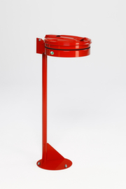 VAR Müllsackständer mit Standfuß, für 120-Liter-Säcke, rot, Deckel rot