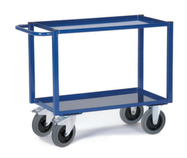 Rollcart Tischwagen mit Wannenböden 895x495 mm, Traglast 400 kg, 2 Etagen
