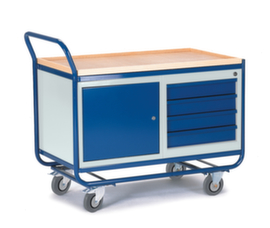 Rollcart Tisch- und Schrankwagen mit Holzarbeitsplatte