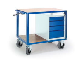 Rollcart Höhenverstellbarer Tisch- und Schrankwagen