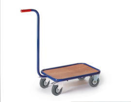 Rollcart Griffroller mit Holzladefläche, Traglast 200 kg, 2 Lenk- und 2 Bockrollen