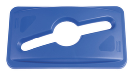 Rubbermaid Deckel Slim Jim® für gemischte Abfälle für Wertstoffsammler, blau