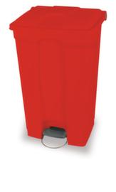 Tretabfallbehälter, 45 l, rot, Deckel rot
