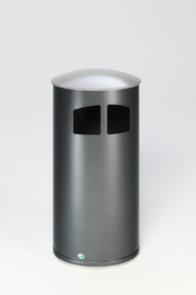 VAR Abfallbehälter mit 2 Einwurföffnungen, 75 l, antiksilber