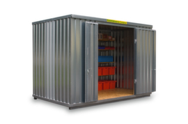 S&auml;bu Verzinkter Gro&szlig;raum-Materialcontainer XXL mit Holzfu&szlig;boden