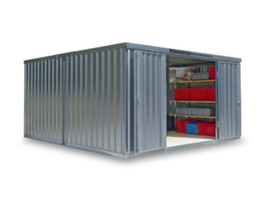 Säbu Verzinkter Materialcontainer FLADAFI® mit 2 Modulen