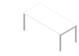 Quadrifoglio Höhenverstellbarer Schreibtisch Practika mit 4-Fußgestell
