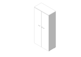 Quadrifoglio Büroschrank Practika, 5 Ordnerhöhen, alu/weiß