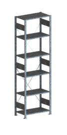 META System-Steckregal CLIP, Höhe x Breite x Tiefe 2500 x 806 x 436 mm, 6 Böden