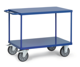 fetra Tischwagen mit Stahl-Etagen 1000x600 mm, Traglast 600 kg, 2 Etagen