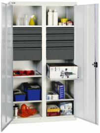 stumpf Hoher Werkzeugschrank Serie 3000 mit ausziehbaren Wannenböden + Schubladen, Breite 1000 mm