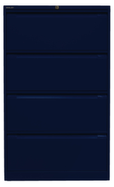 Bisley Hängeregistraturschrank, 4 Auszüge, oxfordblau/oxfordblau