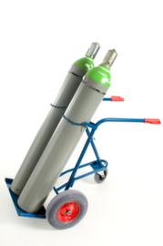 Rollcart Flaschenkarre mit Stützrad, für 2x40/50 l Flasche, Luft-Bereifung