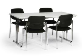 Tisch-Stuhl-Kombination mit klappbarem Tisch, Dekor schwarz/lichtgrau