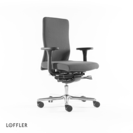 Löffler Bürodrehstuhl mit viskoelastischem Sitz, grau