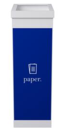 Paperflow Wertstoffsammler aus Polystyrol, 60 l, blau/weiß