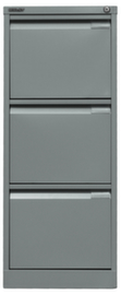 Bisley Hängeregistraturschrank, 3 Auszüge, silber/silber