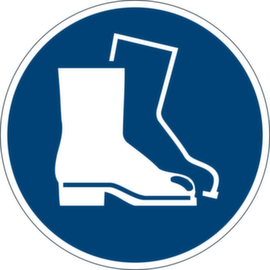 Durable Gebotsschild Fußschutz benutzen, Bodenaufkleber, rutschhemmend