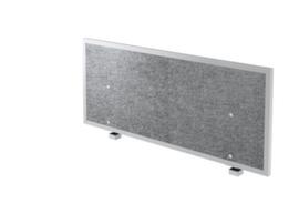 Schallabsorbierende Tischtrennwand ATW 12 mit Alu-Rahmen, Höhe x Breite 500 x 1195 mm, Wand grau meliert