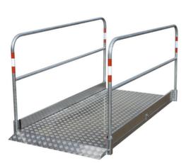 Schake Grabenbrücke mit Trittfläche aus Aluminium, Länge x Breite 3200 x 1000 mm
