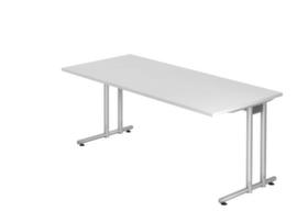 Schreibtisch Terra Nova mit C-Fußgestell, Breite x Tiefe 1800 x 800 mm, Platte weiß