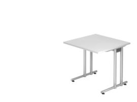 Schreibtisch Terra Nova mit C-Fußgestell, Breite x Tiefe 800 x 800 mm, Platte weiß