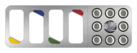 Auflagedeckel PURE für Wertstoffsammelstation, silber