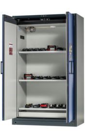 Asecos Lithium-Ionen Lagerschrank ION-LINE BATTERY STORE PRO mit Brandwarnsystem, Höhe x Breite x Tiefe 1953 x 1193 x 615 mm