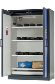 Asecos Lithium-Ionen Lagerschrank ION-LINE BATTERY STORE PRO mit Brandwarnsystem, Höhe x Breite x Tiefe 1953 x 1193 x 615 mm