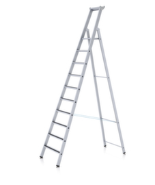 ZARGES Stehleiter R13step S mit rutschsicheren Stufen, 10 Stufen mit R13-Belag