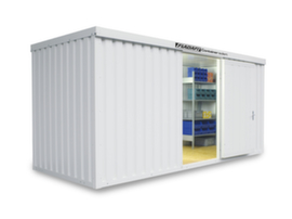 S&auml;bu Isolierter Materialcontainer FLADAFI&reg; IC 1500 mit Fu&szlig;boden fertig montiert