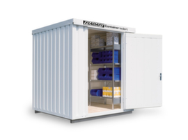 Säbu Isolierter Materialcontainer FLADAFI® IC 1200 mit Fußboden fertig montiert