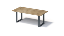 Bisley Konferenztisch Fortis mit Eiche-Massivholzplatte, Breite x Tiefe 2000 x 1000 mm, Platte natur
