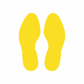 EICHNER Rutschhemmendes Klebesymbol, Fuß, gelb