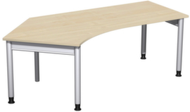 Gera Winkel-Schreibtisch Pro mit 4-Fußgestell und Feinspanplatte