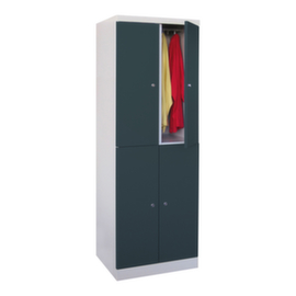 PAVOY Doppelstöckiger Abteilschrank Basis Plus mit 2x2 Abteilen, Abteilbreite 300 mm