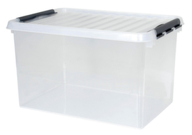 Ordnerbox, transparent, Inhalt 62 l, Auflagedeckel