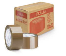 Raja PP-Packband mit Kleber aus Hotmelt, Länge x Breite 66 m x 50 mm