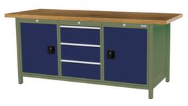 Bedrunka + Hirth Werkbank mit Gestell in vielen Farben und verschiedenen Platten