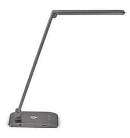MAUL Dimmbare LED-Schreibtischleuchte MAULstella colour vario mit Wireless-Ladegerät, Licht tageslicht- bis warmweiß, anthrazit