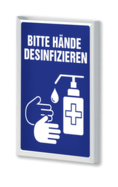Schild "Bitte Hände desinfizieren" für Lochplatte